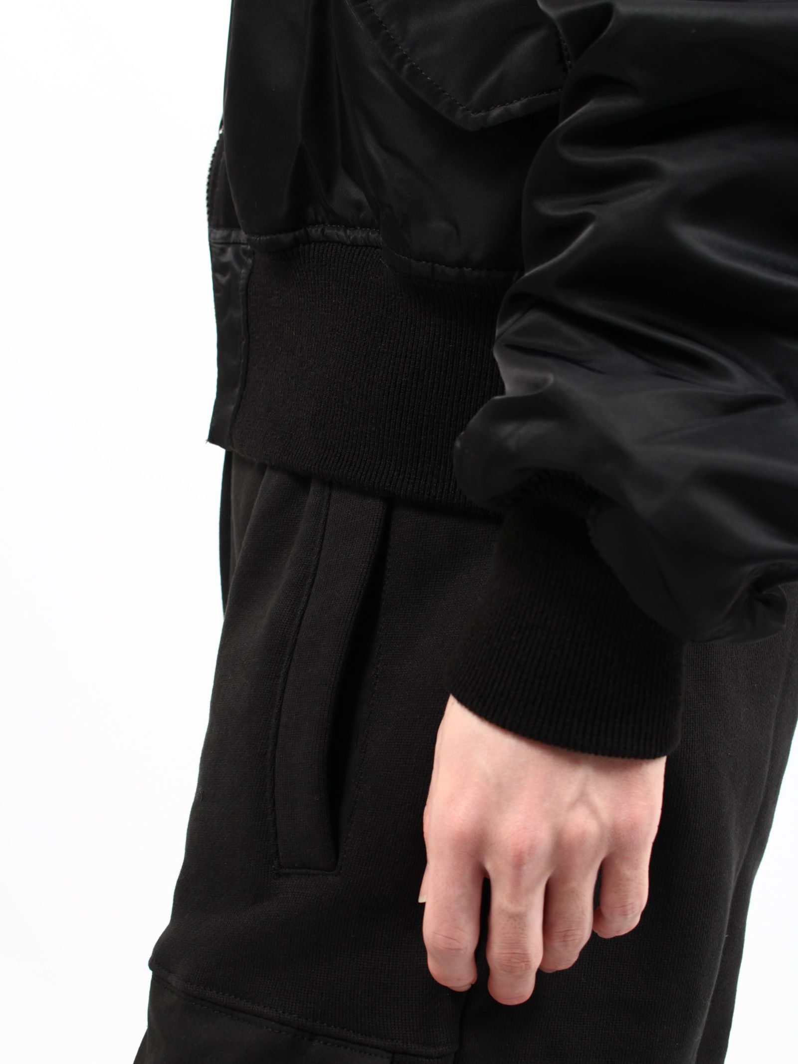 【25SS】フード ボンバー ジャケット / HOODED BROAD BOMBER / OIL(ブラック)