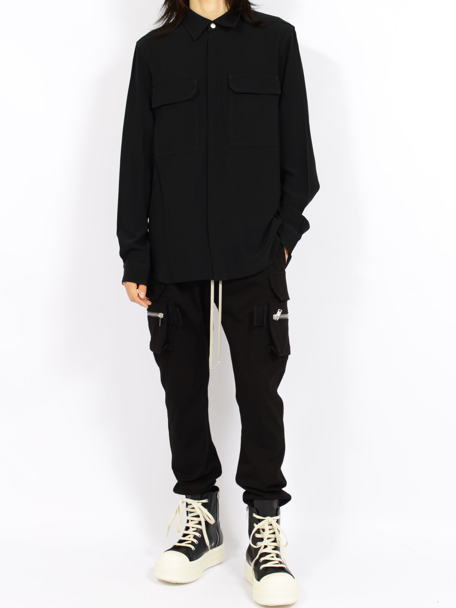 【26AW】アウターシャツ 長袖 / OUTERSHIRT / ブラック