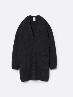 【26AW】ラムウール ヘビー ロング カーディガン / RAM WOOL HEAVY LONG CARDIGAN .16 / チャコール