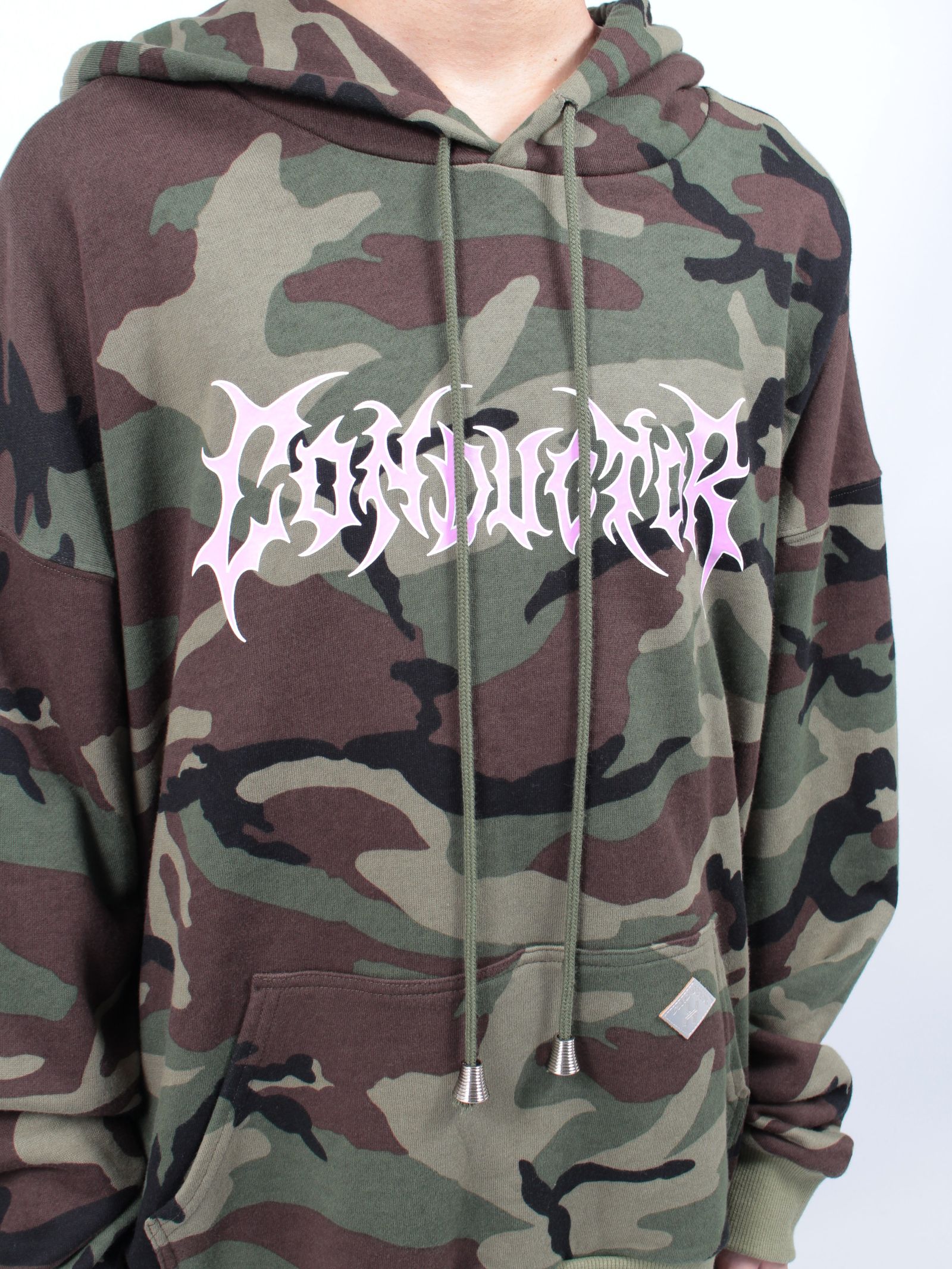 【24AW】カモフラージュ スウェット フーディー / CAMOUFLAGE HOODED SWEATER / オリーブ