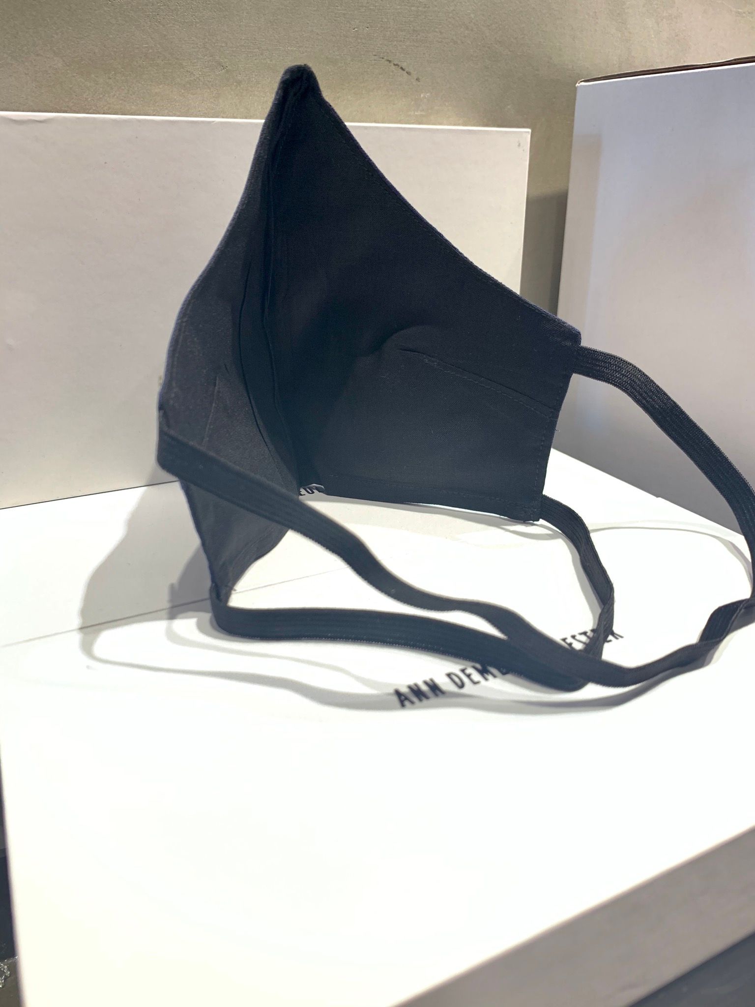 藤柄 マスク MOUTH MASK BLUE + PRINT“BLOSSM“BLACK