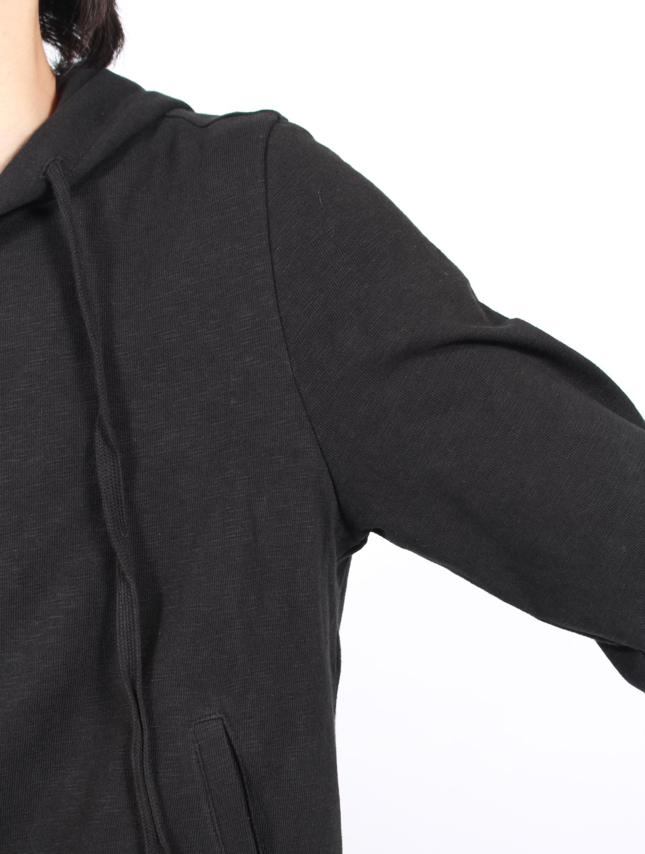 ライトウェイト クロップド ジップアップ フーディー パーカー / LIGHTWEIGHT CROPPED  ZIP UP / BLACK (ブラック)