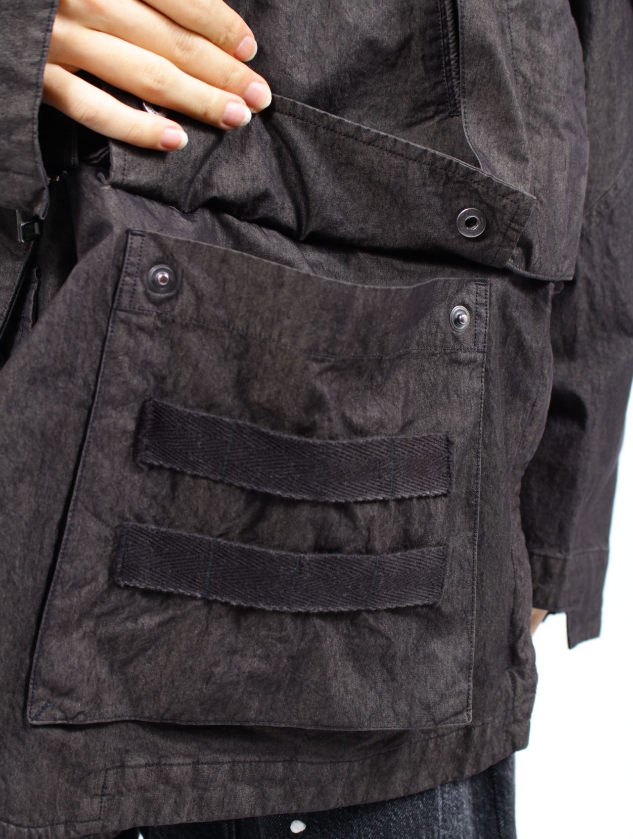 ジャケット・アウター SUBLATIONS JACKET WASHER NYLON DOUBLE BREASTED JACKET .13【BLACK】 – SUBLATIONS