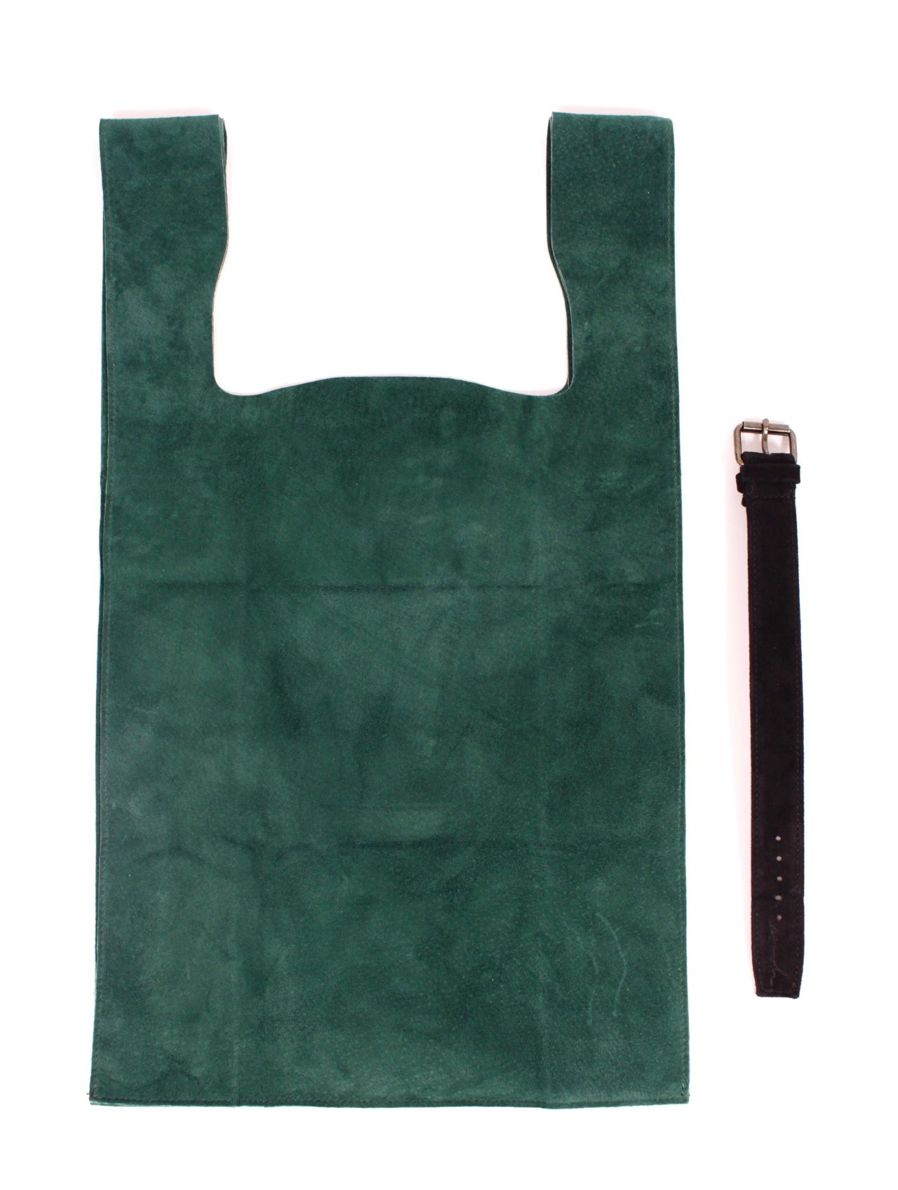 【26SS】ピッグレザー トートバッグ ショッピングバッグ 豚皮 本革 鞄 カバン  / LEATHER TOTE BAG / グリーン