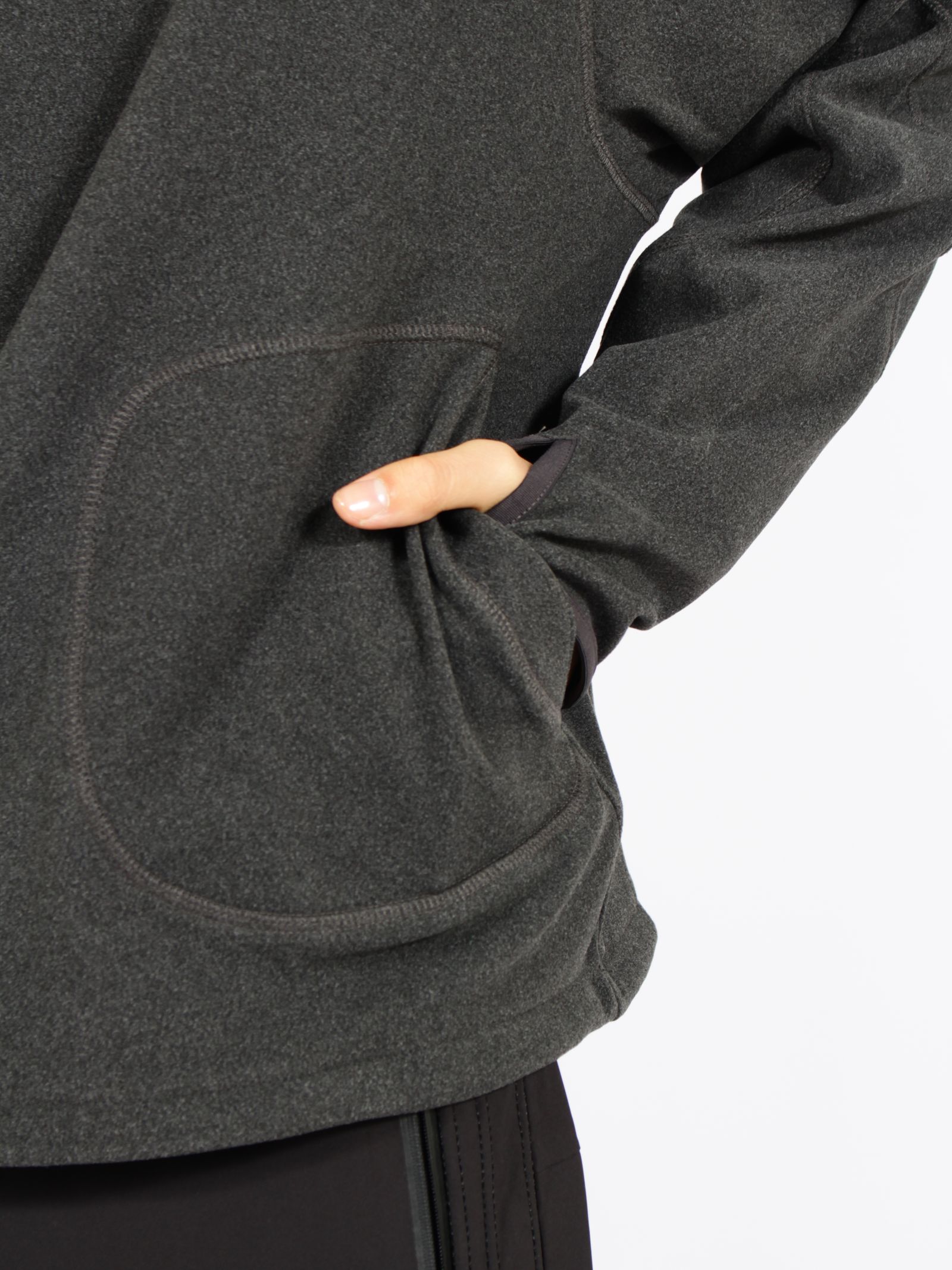 【26AW】レイヤード フーディー パーカー / LAYERED HOODIE / チャコール