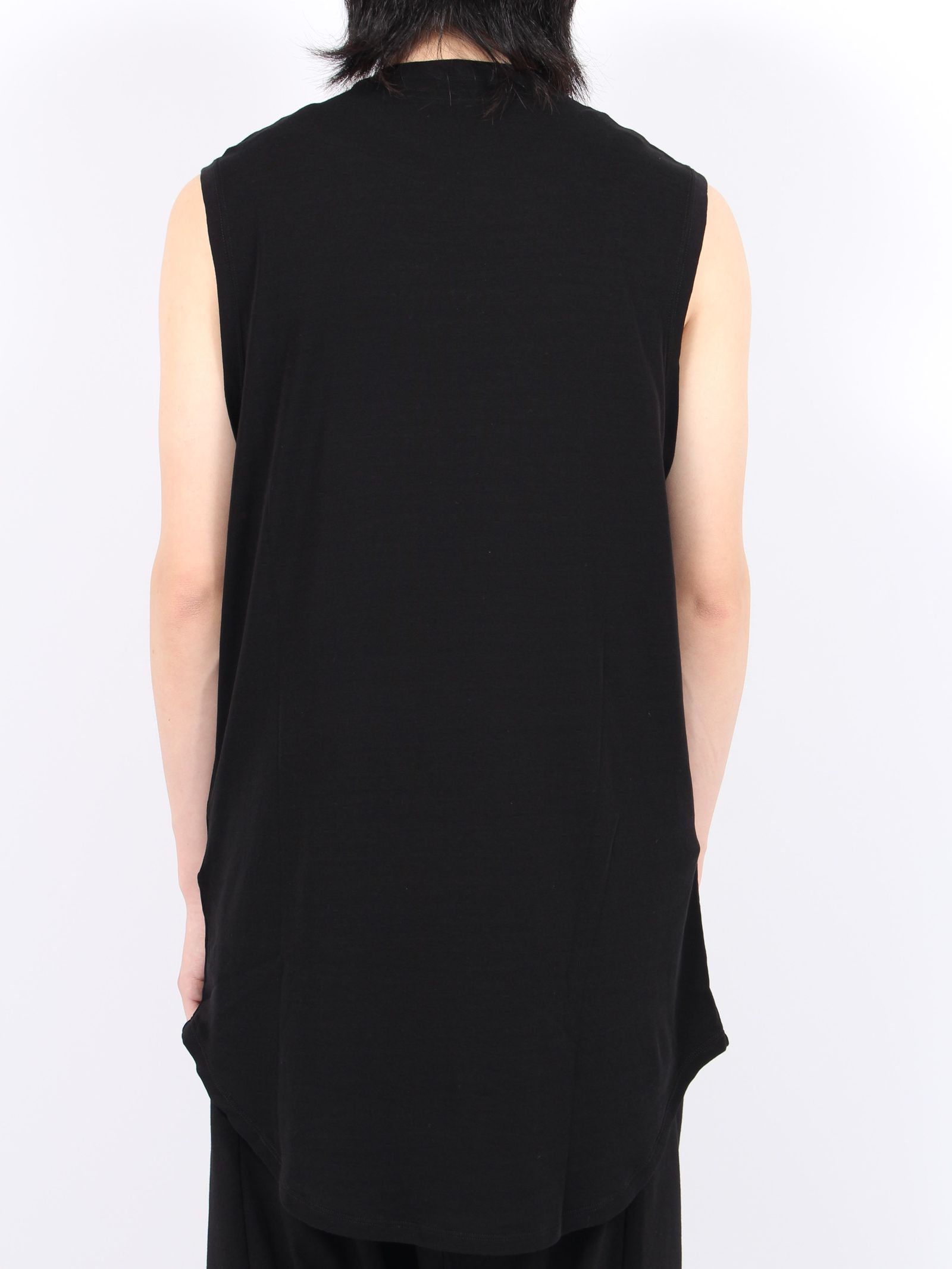 【24AW】インターロック ノースリーブ カットソー Tシャツ / COTTON DRY INTERLOCK / ブラック