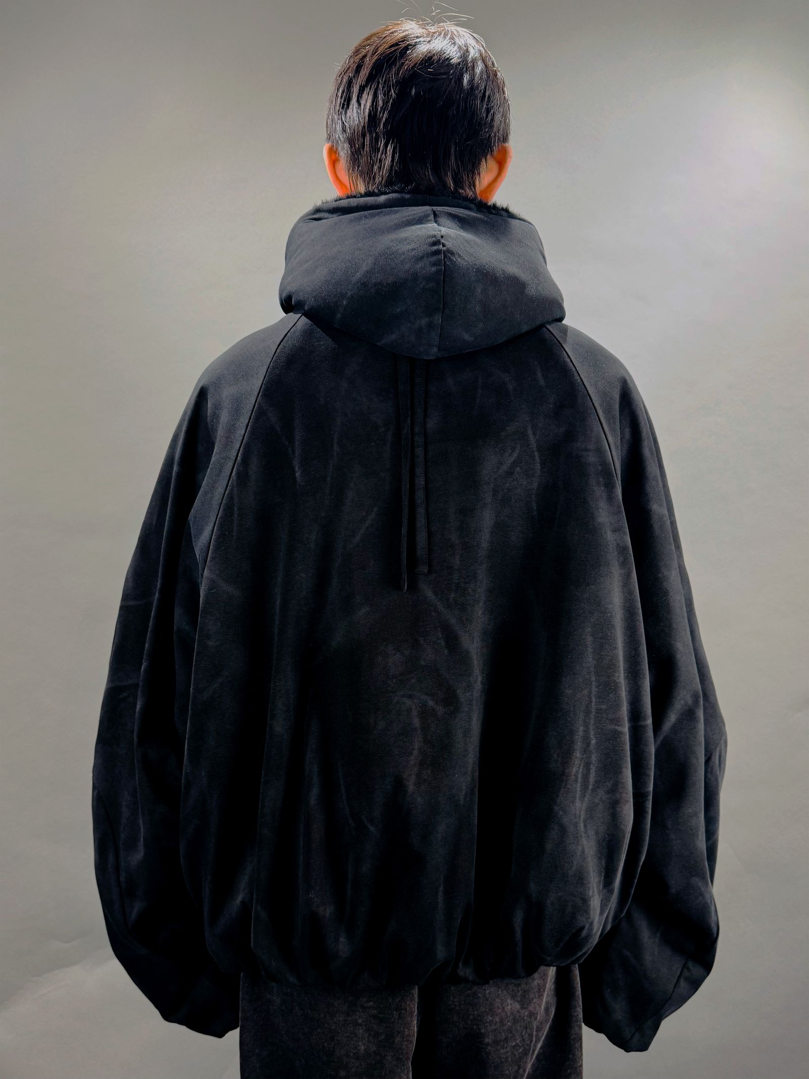 【25AW】リバーシブル フーディー パーカー / REVERSIBLE HOODIE / ブラック