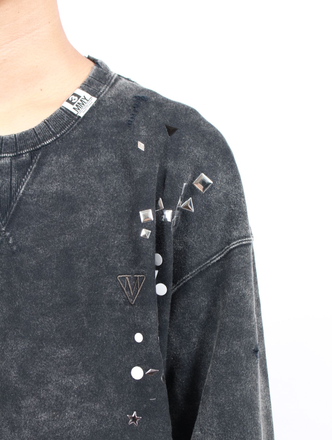 【25AW】エンブリッシュ ブリーチ プルオーバー / EMBELLISH BLEACH PO / ブラック