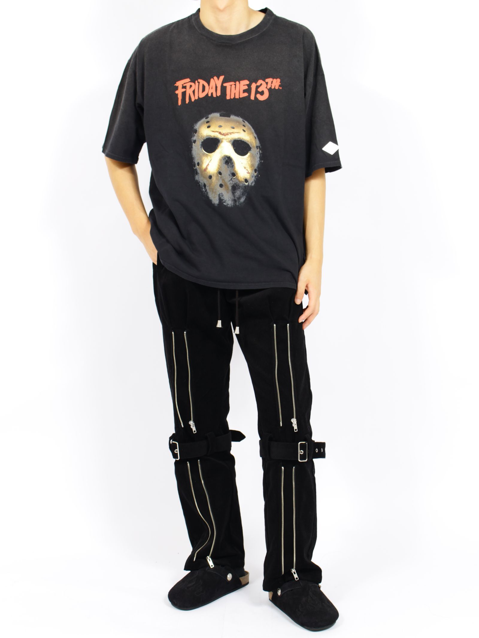 【13日の金曜日コラボ】ヴィンテージ エフェクト Tシャツ / x FRIDAY THE 13TH VINTAGE EFFECT T-SHIRT 02 / ブラック