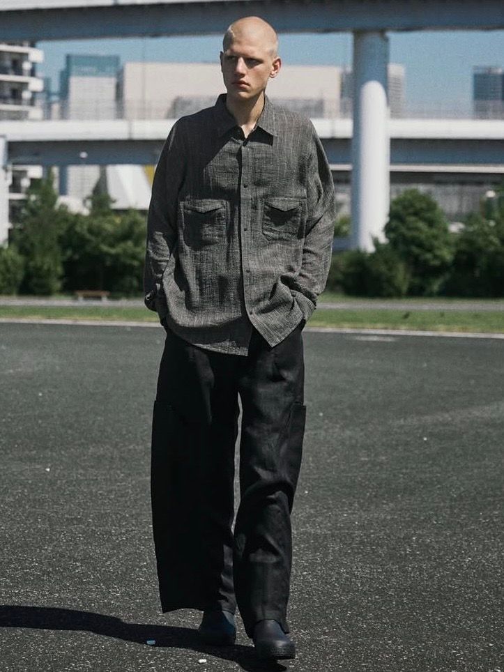 【27SS】 オフィサー ウィーブ シャツ 長袖 シャツ / OFFICER SHIRTS WEAVE / ベージュ