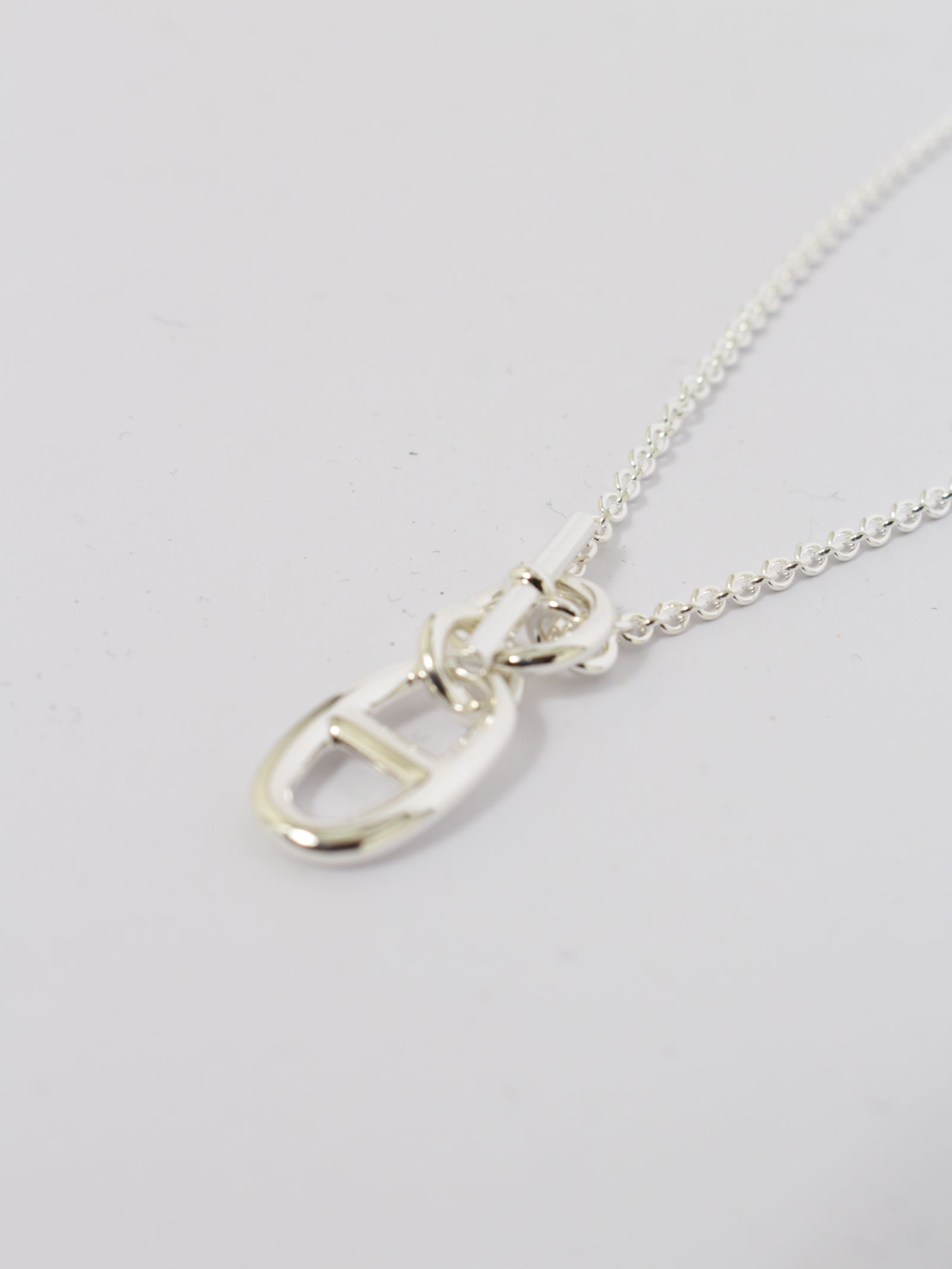 【HERMES】シェーヌダンクル アミュレット ネックレス シルバー925 / CHAINE DANCRE AMULET / シルバー
