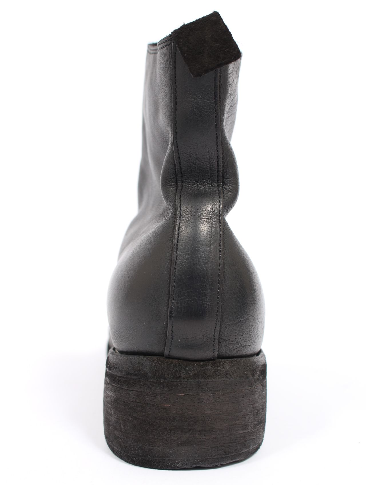 子牛革 フロント ジップ ブーツ / BABY BUFFALO FRONT ZIP BOOTS / ブラック