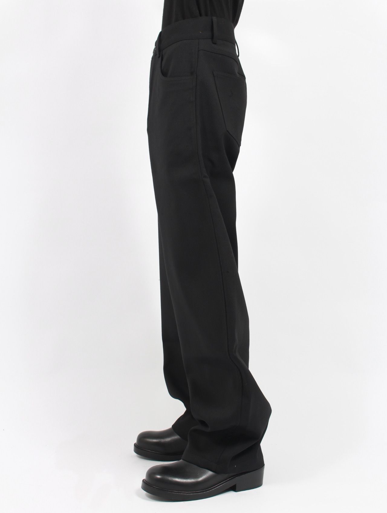【25AW】 オクタイ トラウザー ワイド スラックス パンツ / OKTAI TROUSER / スターディブラック