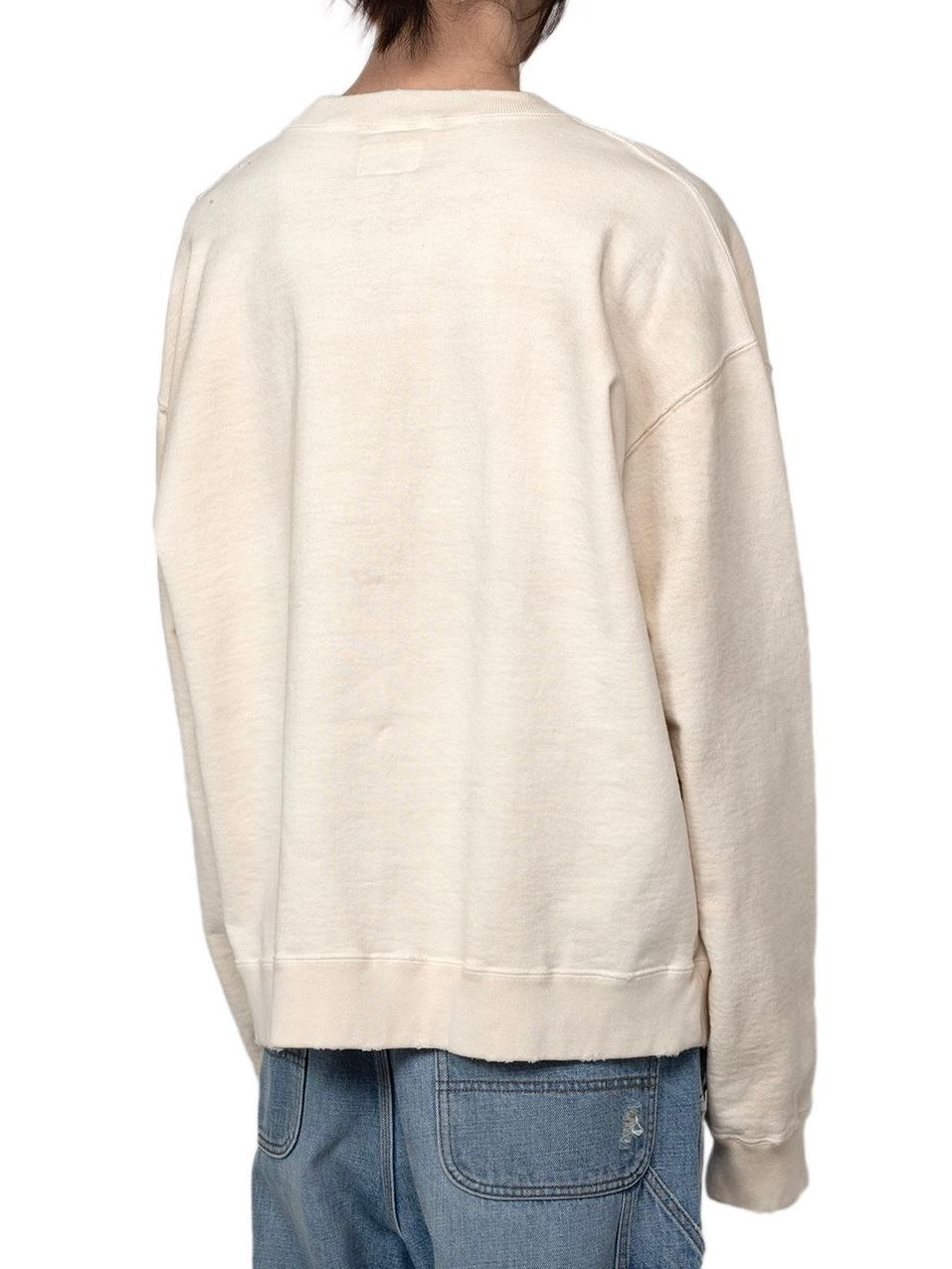 【24AW】ロデオ ブリーチド プルオーバー スウェット / "RODEO"BREACHED PULLOVER / ホワイト
