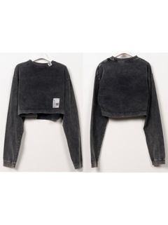 【26AW】ブリーチド ロングスリーブ ミニ Tシャツ / BLEACHED LS MINI TEE / ブラック