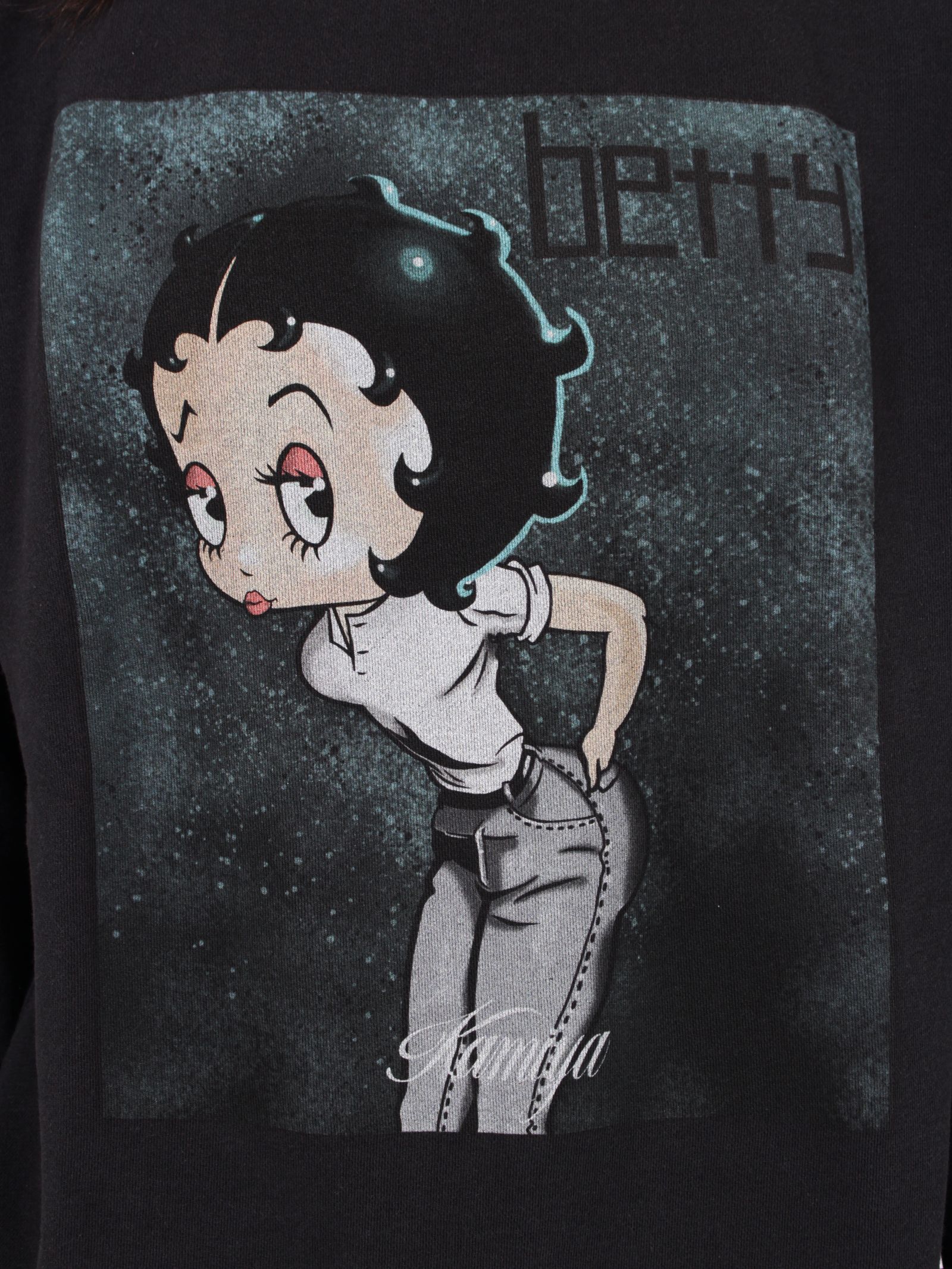 【26AW】 ベティ ブープ スウェット 長袖 カットソー / BETTY BOOP SWEAT T/C / ブラック