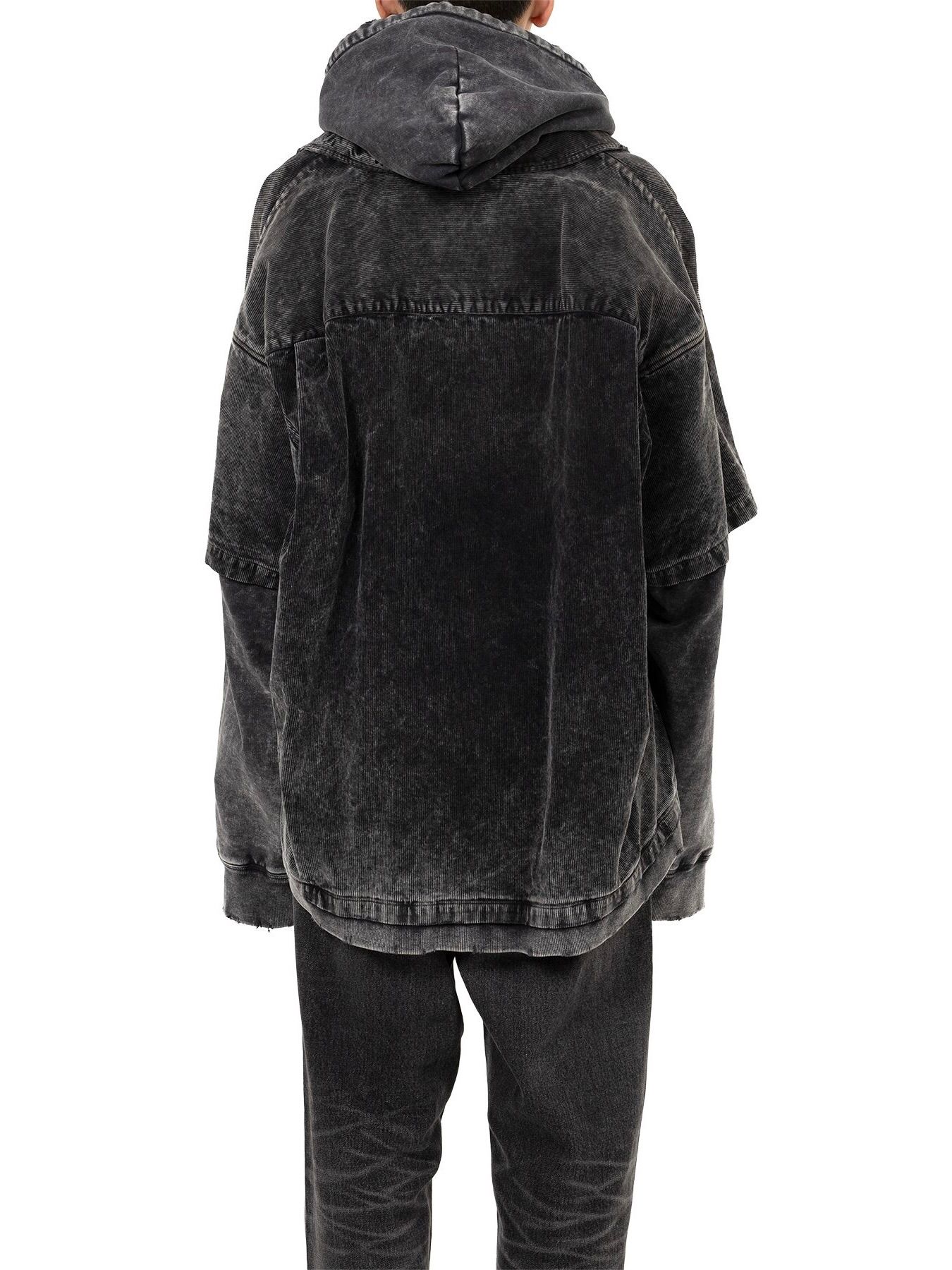 【25AW】レイヤード コーデュロイ シャツ / LAYERED CORDUROY SHIRT / ブラック