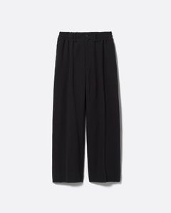 クレープ ボイル ストレート イージー トラウザーズ / CREPE VOILE STRAIGHT EASY TROUSERS .17 / ブラック