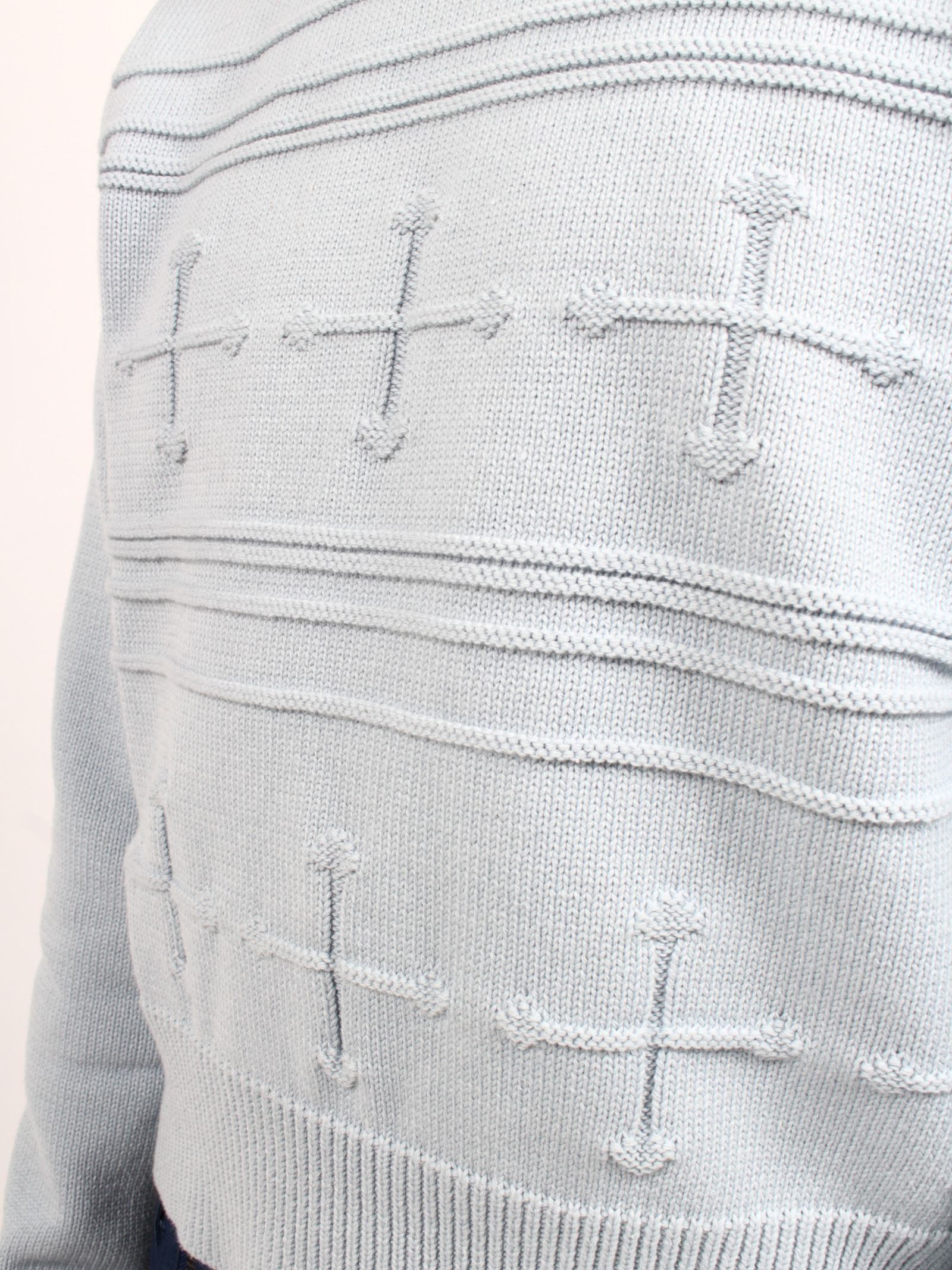 【25SS】クロス タイト ニット / CROSS TITE KNIT / スカイ