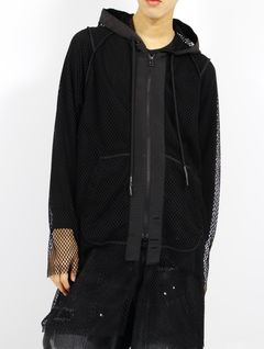 【25SS】メッシュ レイヤード パーカー / MESH LAYERED PARKA .13 / ブラック
