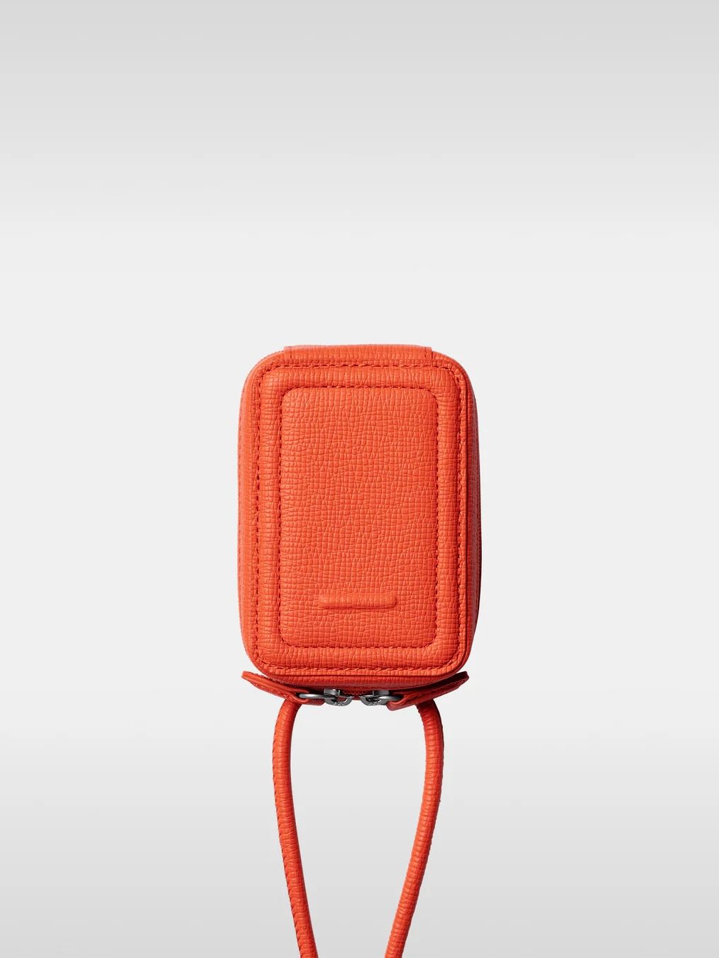ストラップ付 レザー カードケース / STRAPPED ACCESORY CARDCASE / キャロットオレンジ