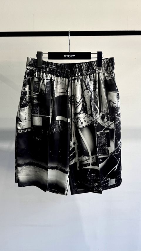 【26SS】佃弘樹 グラフィック パンツ / × HIROKI TSUKUDA GRAPHIC PANTS / ブラック