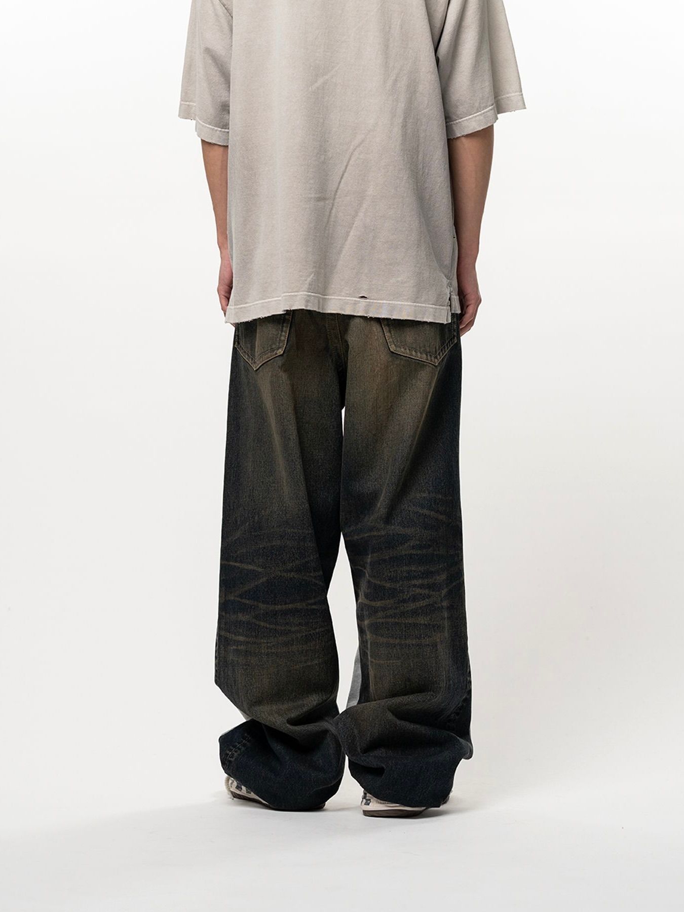 【26AW】コンバインド デニム × スウェット パンツ / COMBINED DENIM×SWEAT PT / インディゴ