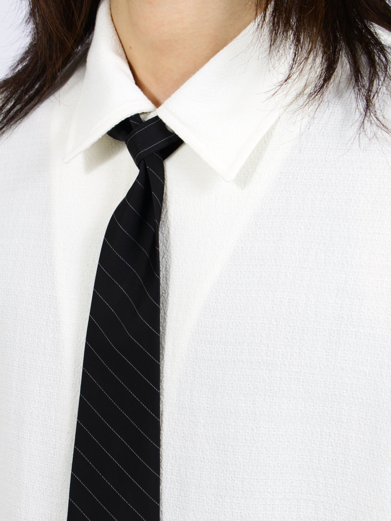 【26AW】 ネクタイ / NOT-TIE "STRIPE＂/ ブラック×ホワイト