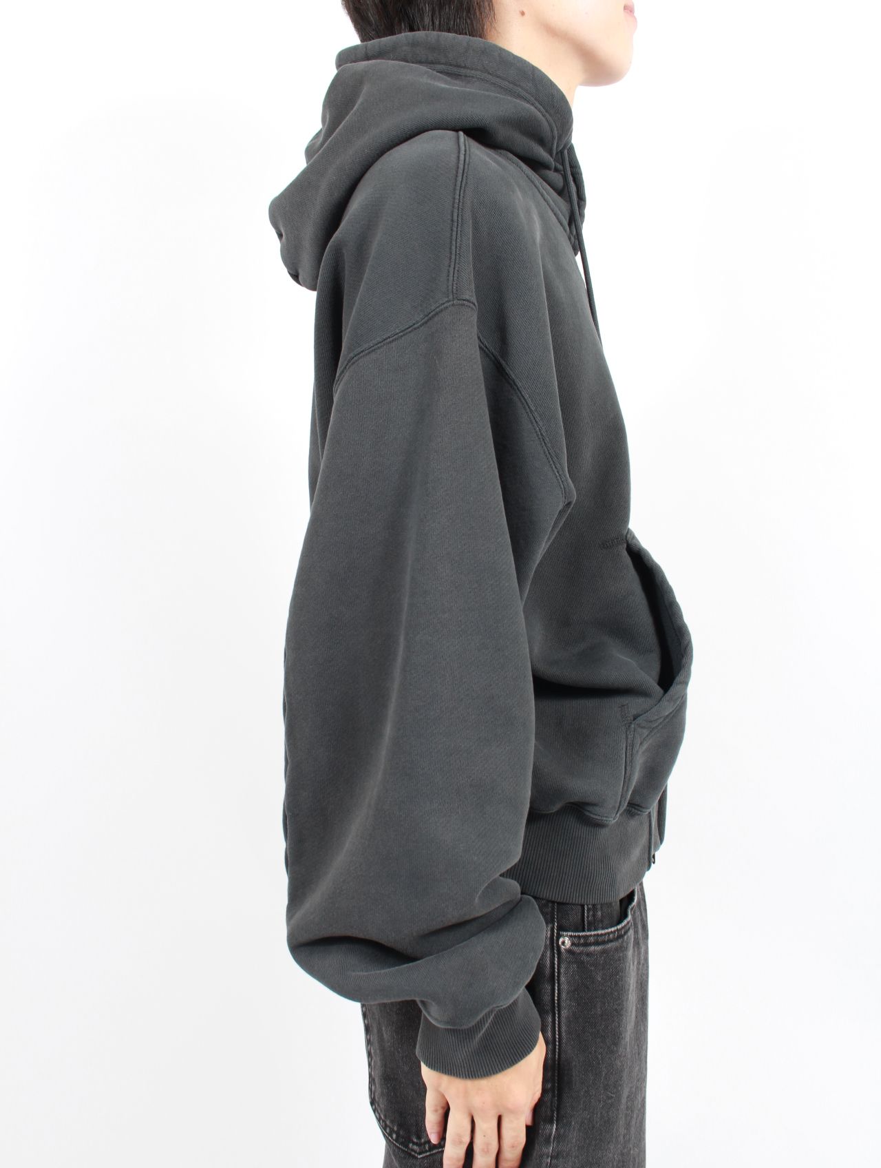 トップス bijou puff sweat XTFHJ01J1 スムースタッチ クロップド丈 パーカー ジップアップ
