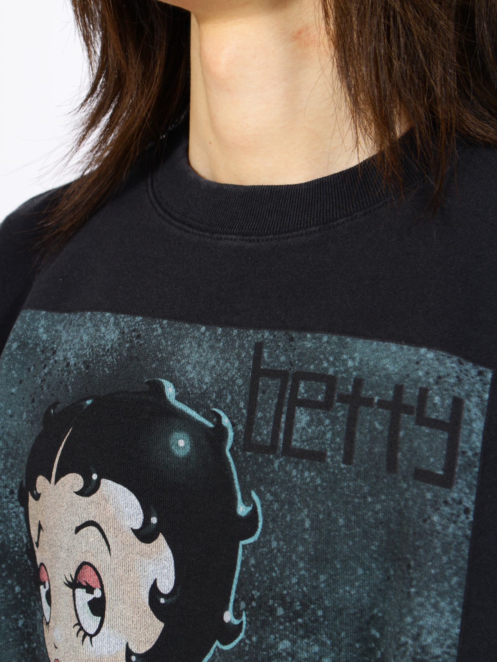 【26AW】 ベティ ブープ スウェット 長袖 カットソー / BETTY BOOP SWEAT T/C / ブラック