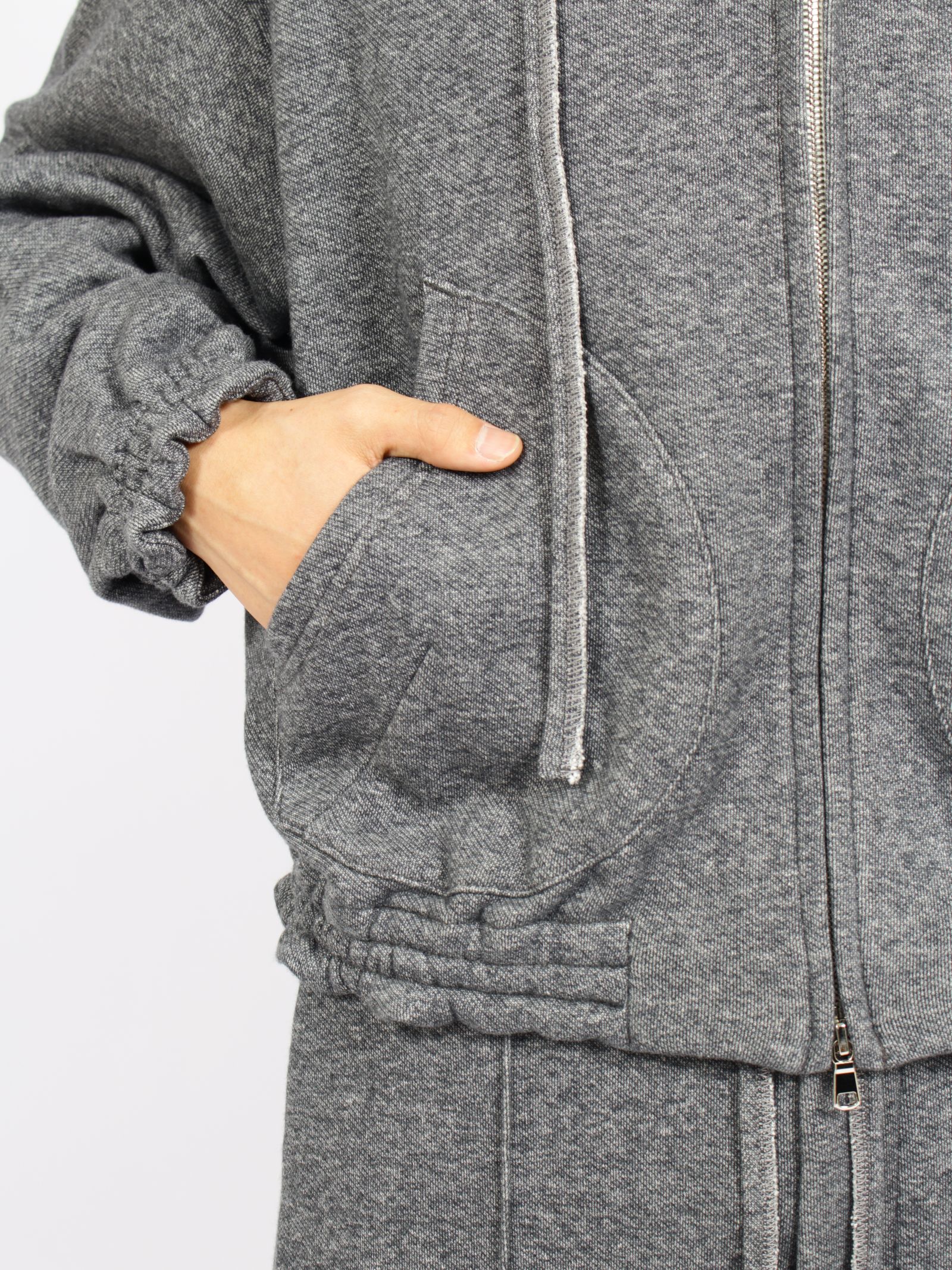 【定番】オーディナリー ホーム オールド スタイル ジップ フーディ / ORDINARY HOME OLD STYLE ZIP HOODIE / チャコール