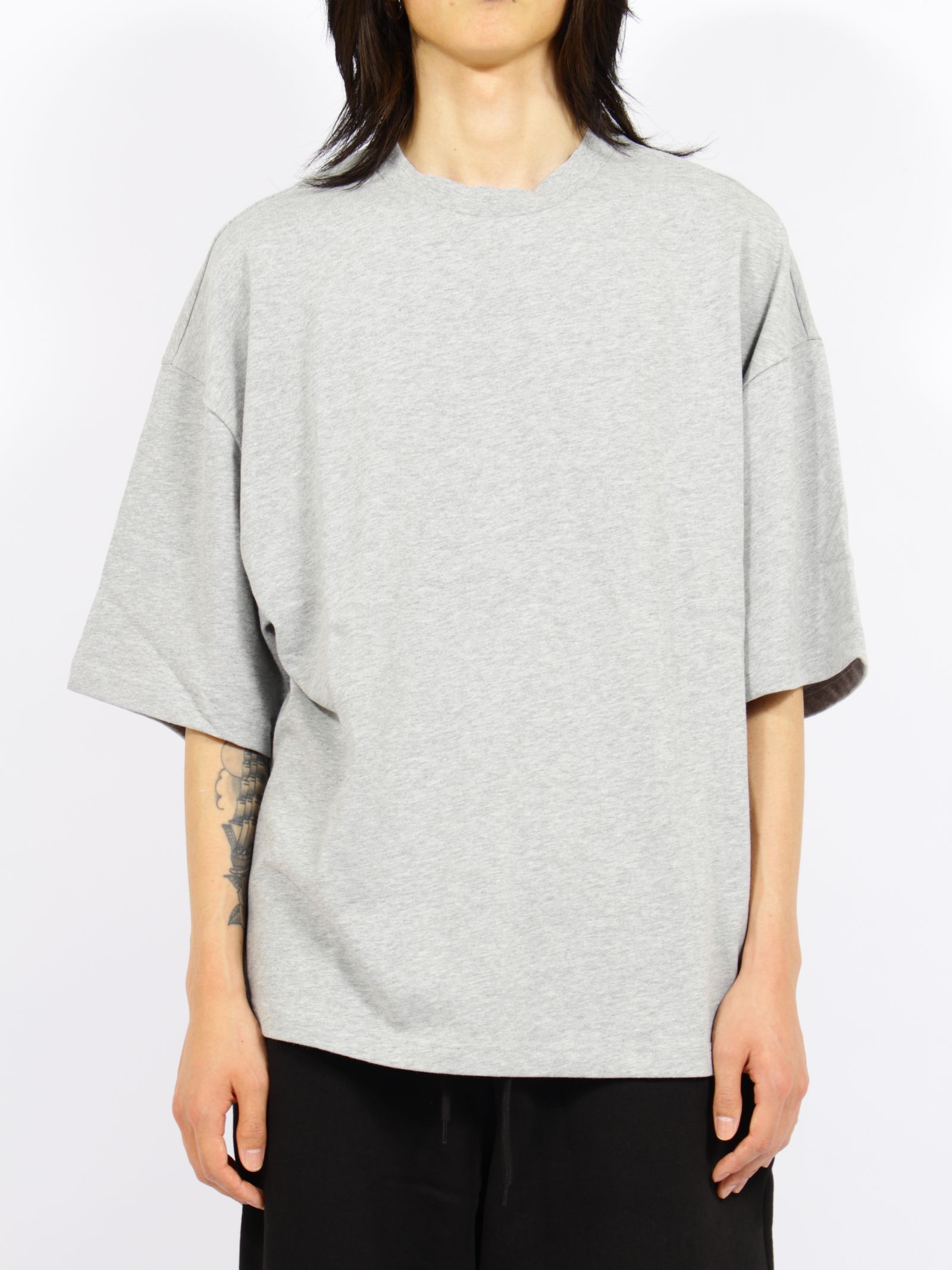 ヘビー ボクシー ティー / HEAVY BOXY TEE / GREY MARLE(グレー)