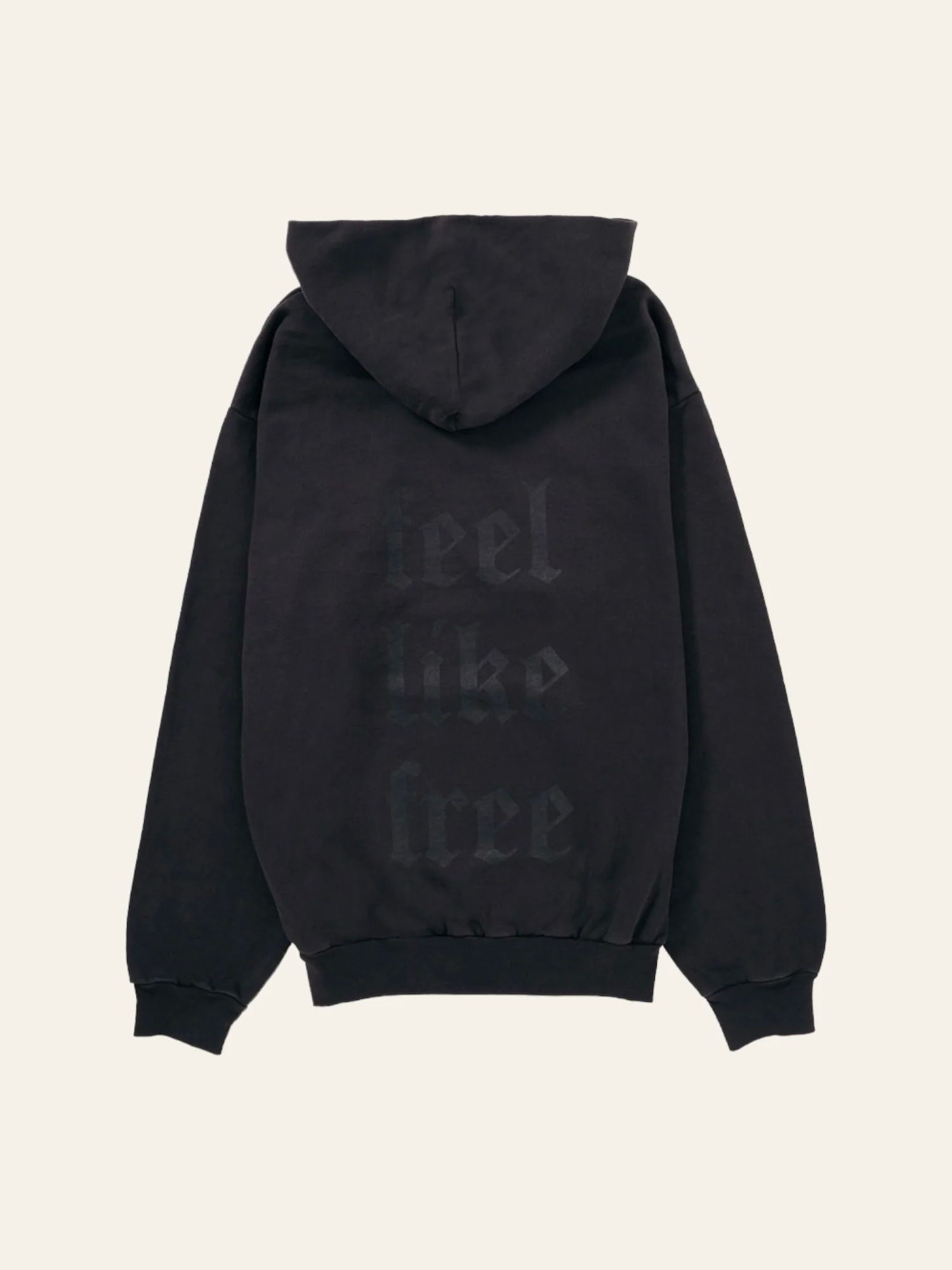 バックプリント パーカー / FADED FLE HOODIE / ブラック