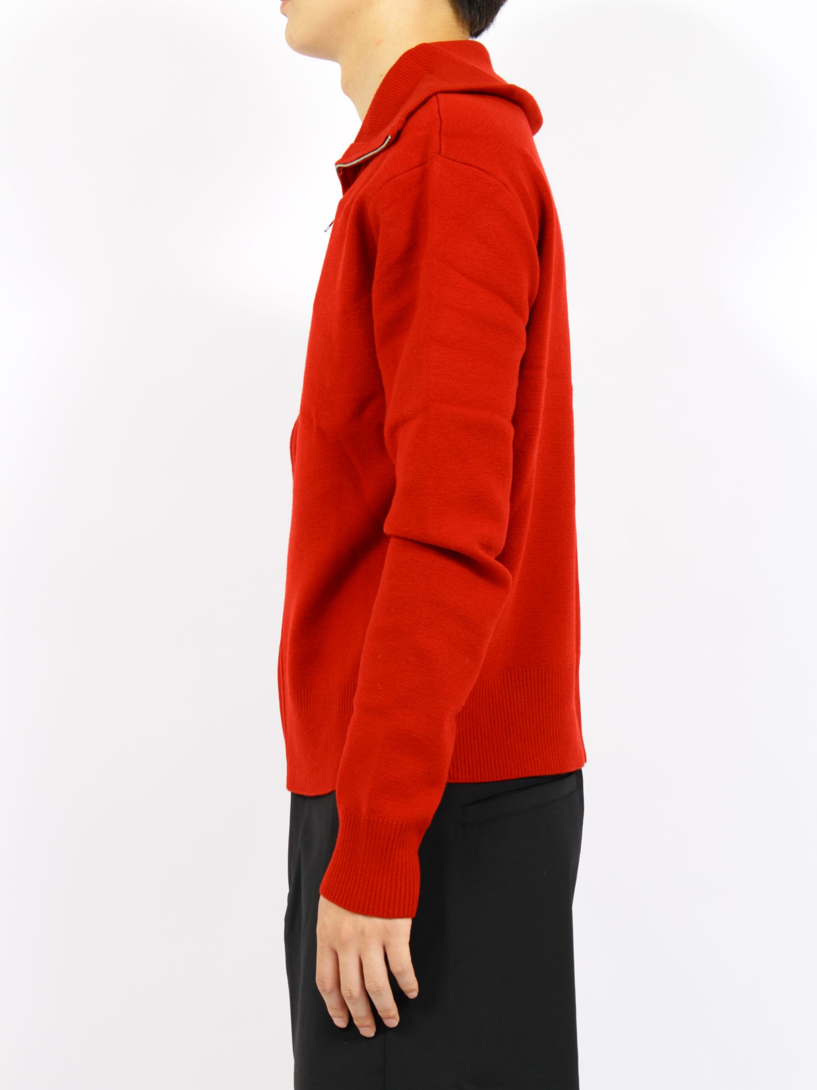 ニット ジップアップ ジャケット / KNIT ZIP UP JACKET / チェリー