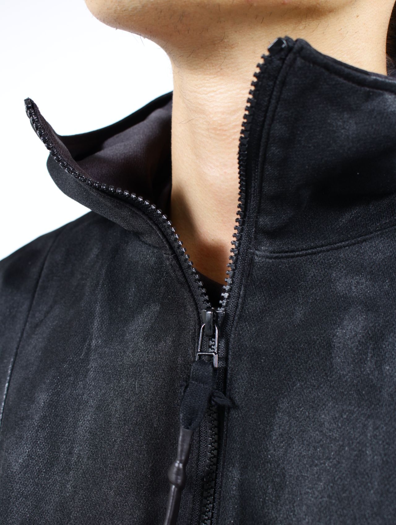 【25SS】テック ジャージー ロング パーカ TECH JERSEY LONG PARKA_4HOLE / ブラック