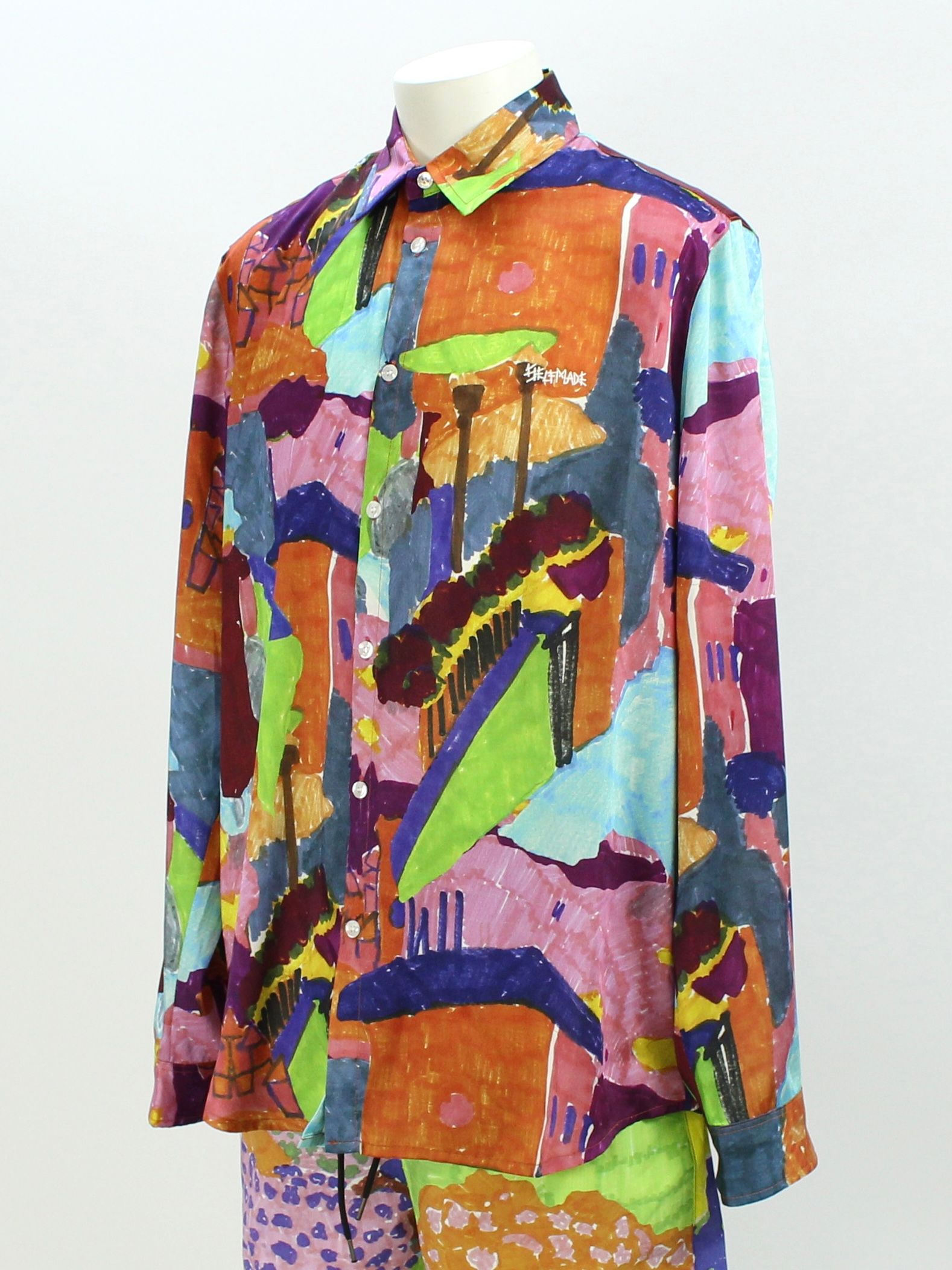 都市柄 アートシャツ / LONG SLEEVE SHIRT IN ALL OVER “VIALI” / マルチカラー