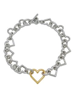 【24AW】ハート シェープ ブレスレット / HEART SHAPED BRACELET / シルバー x ゴールド