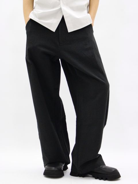 【26SS】ウェーブ テープド パンツ / WEAVE TAPED PANTS / ブラック