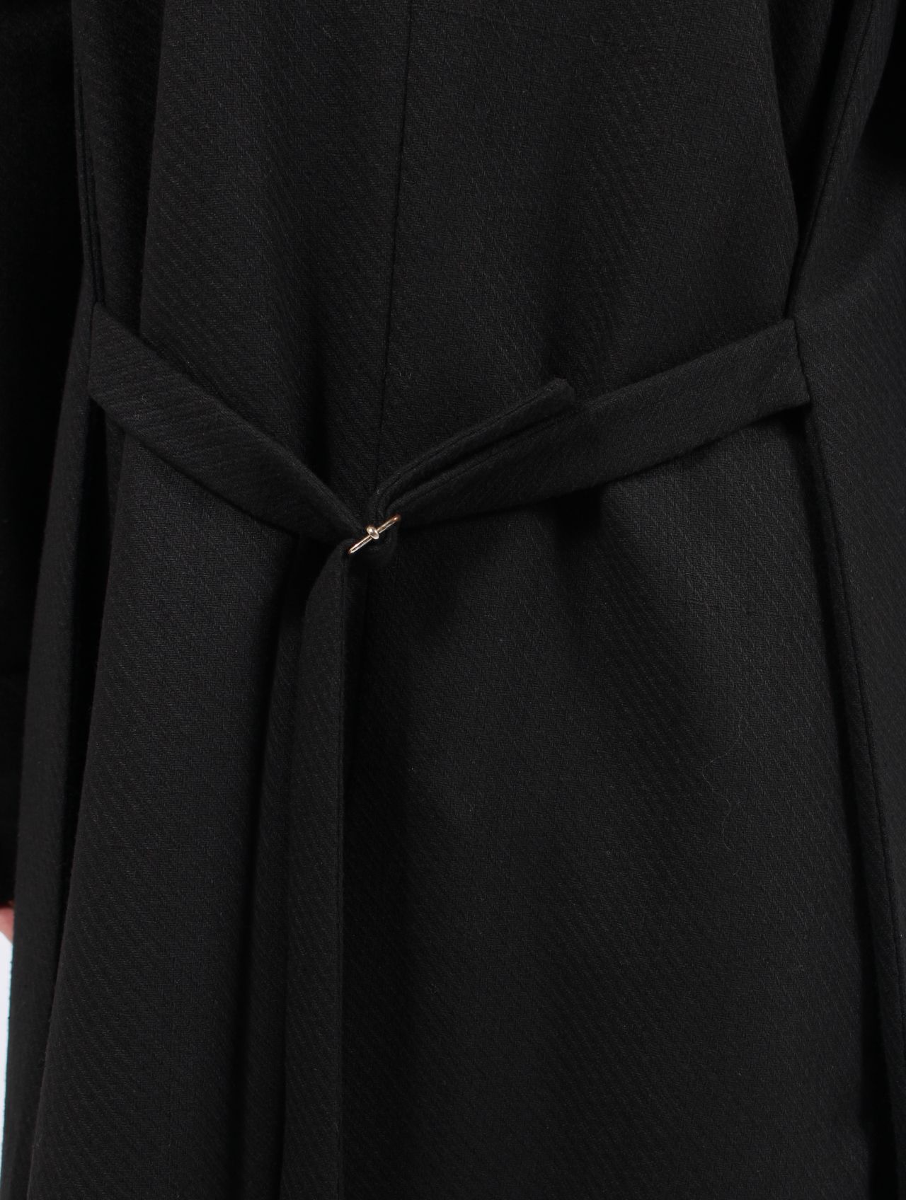 【25AW】ユニセックス リラックス フィット アジャスダブル フロント ダブル パネル コート / UNISEX RELAXED FIT ADJUSTABLE FRONT DOUBLED PANEL COAT / オフホワイト+オフブラック