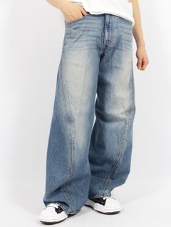 【25SS】3D ツイステッド ワイド レッグ ジーンズ / 3D TWISTED WIDE LEG JEANS / VINTAGE FADED INDIGO(インディゴ)