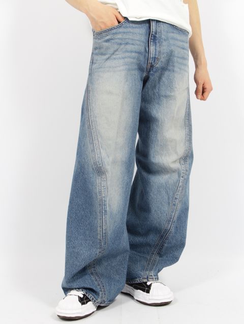 【26SS】3D ツイステッド ワイド レッグ ジーンズ / 3D TWISTED WIDE LEG JEANS / VINTAGE FADED INDIGO(インディゴ)