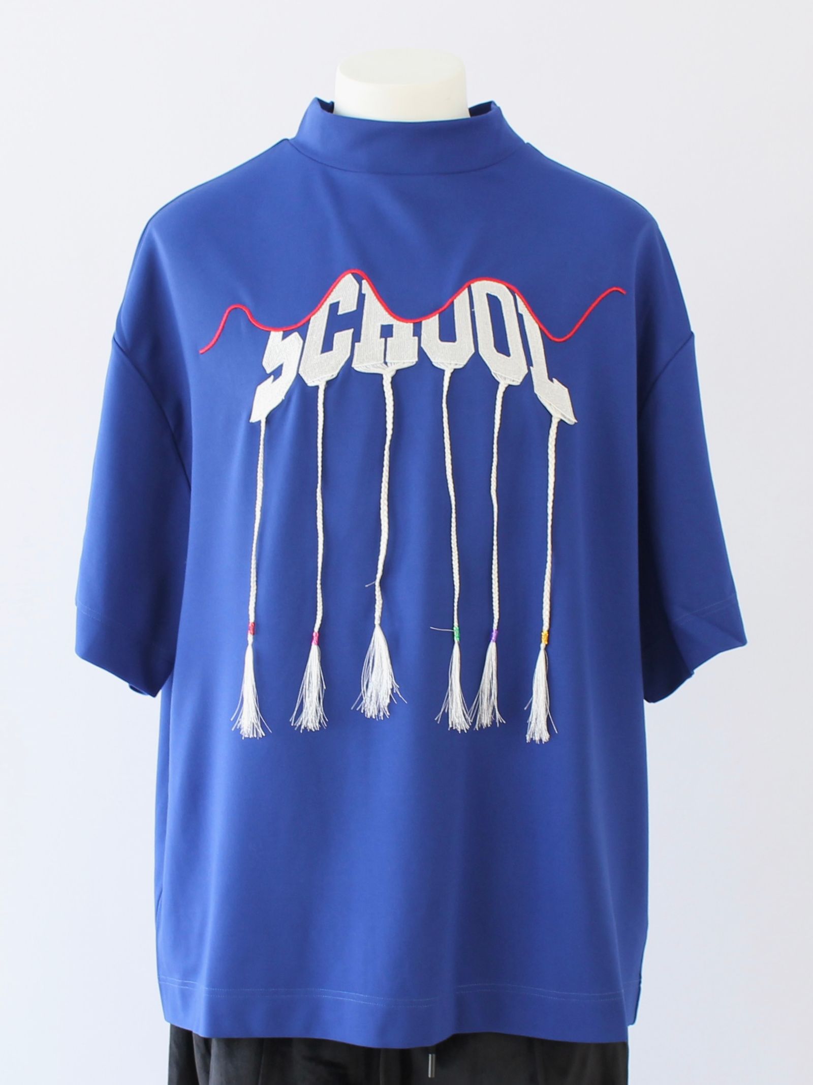 スクール フリンジ Tシャツ / SCHOOL BRAID TEE / ブルー