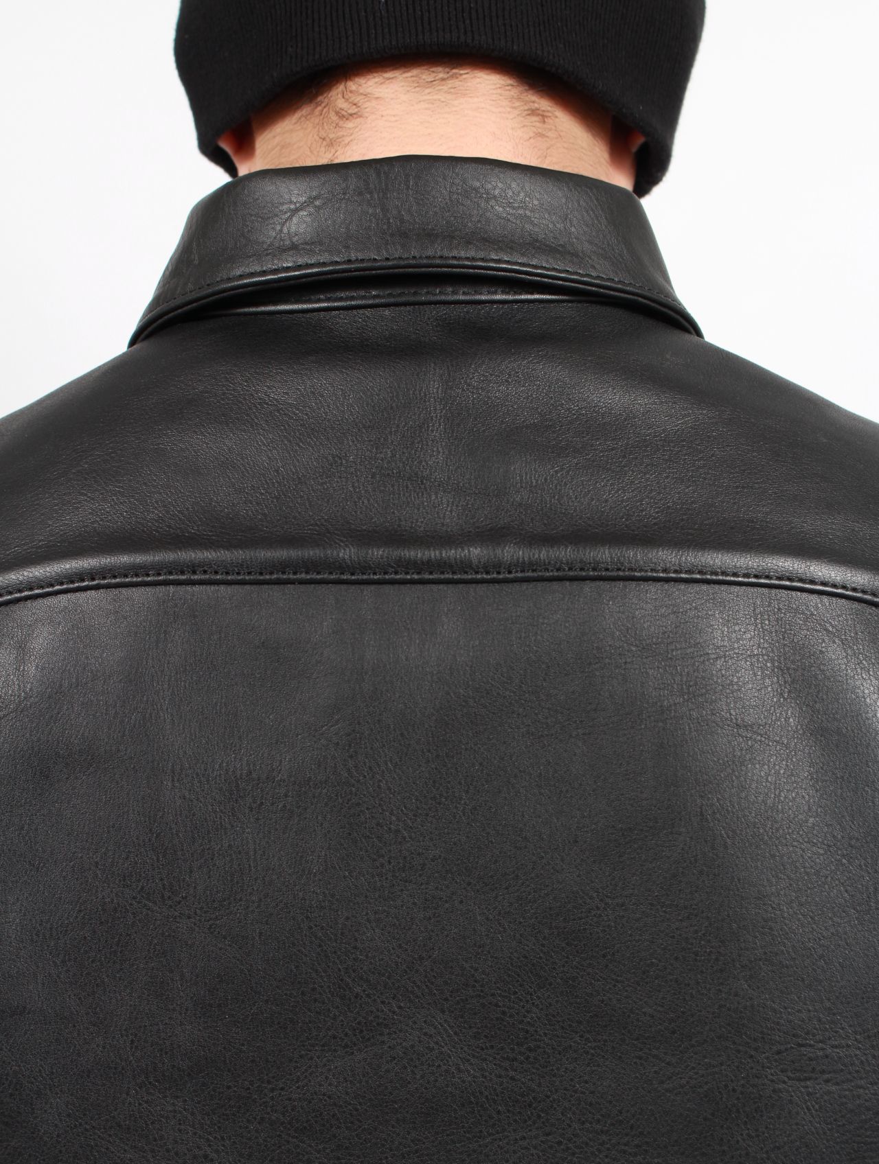 【25SS】6ポケット パネル レザー ワークジャケット / 6 POCKET PANEL LEATHER WORK JKT / ブラック