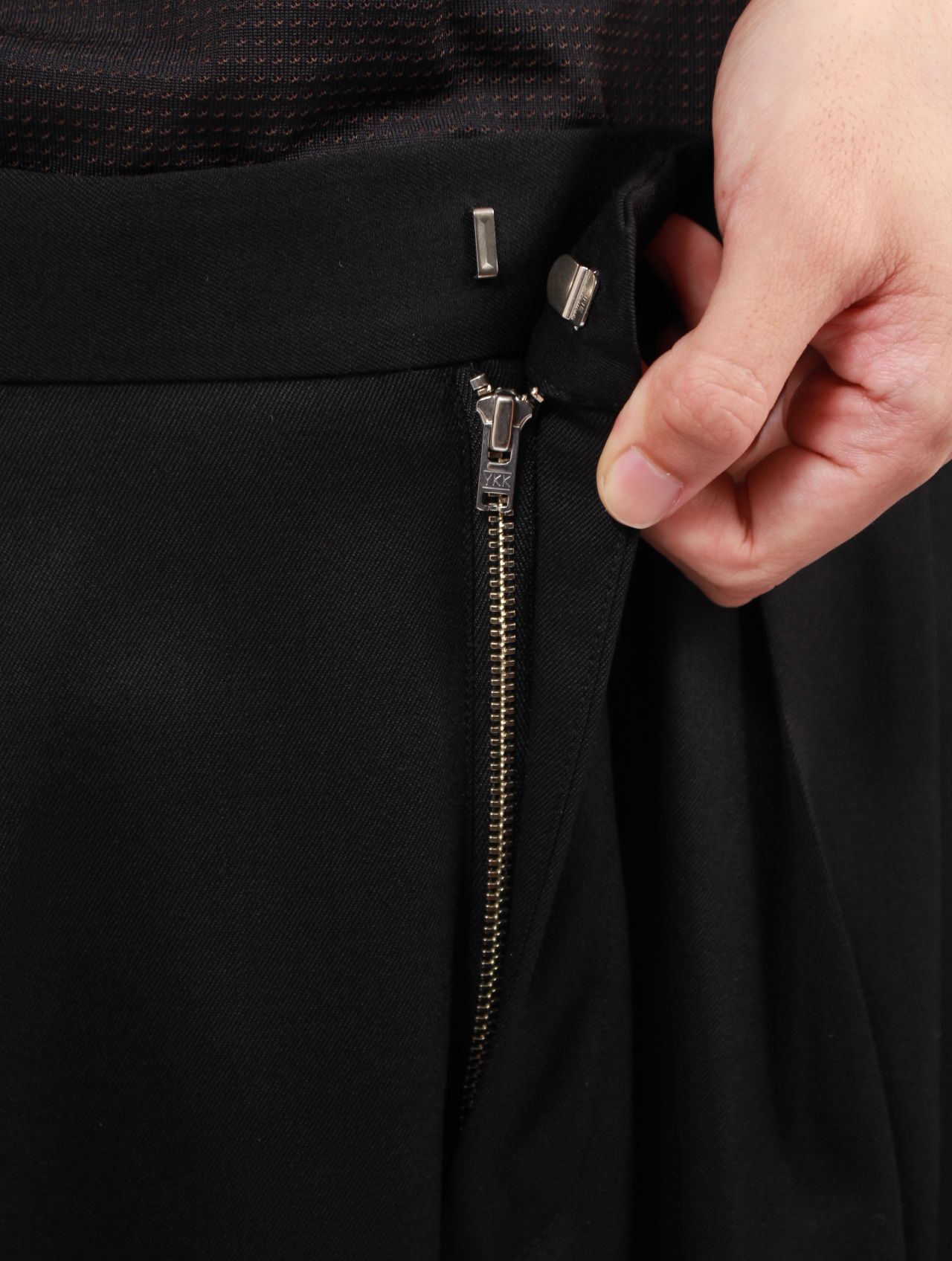【25AW】タトゥー アジャスター ワイド パンツ / "TATTOO" ADJUSTER WIDE SLACKS / ブラック