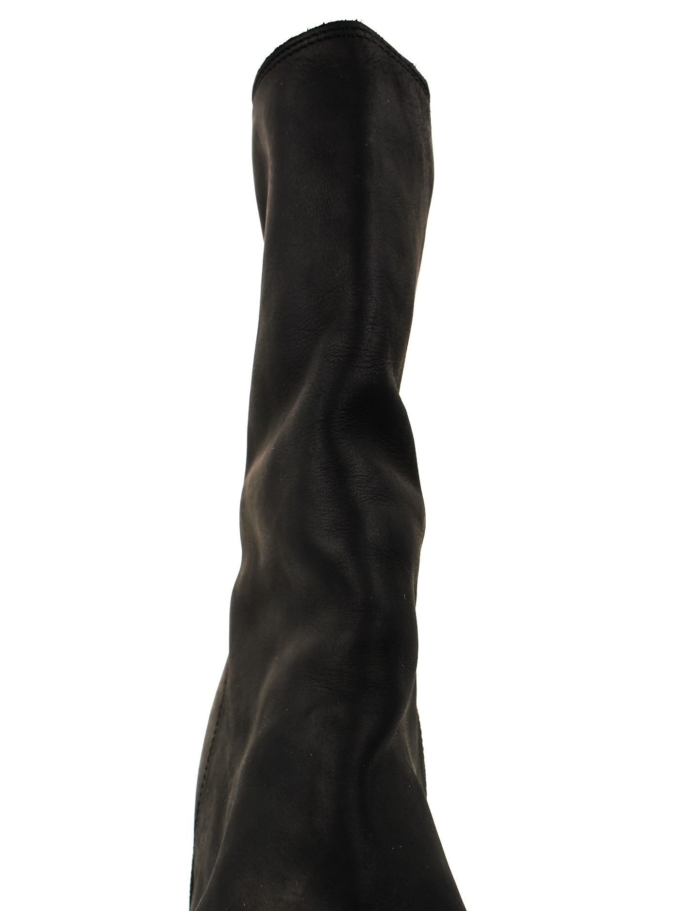 【788Z】子牛革 バックジップ ベビーカーフレザー ミドルブーツ / BACK ZIP MID BOOT / ブラック