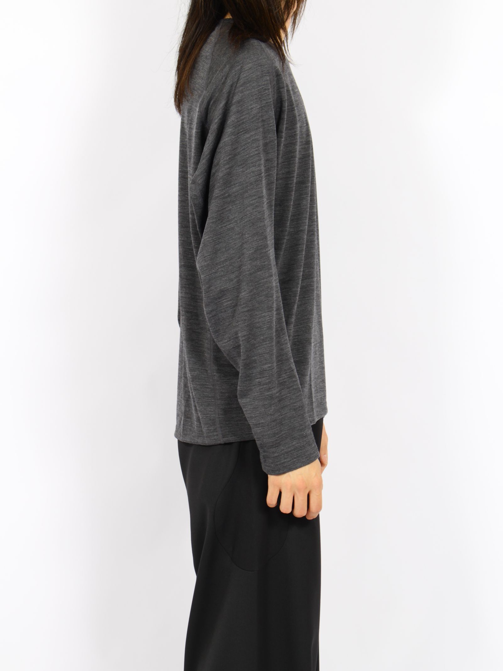 【26AW】ロングスリーブ Tシャツ ウール / LONG SLEEVE T-SHIRTS WOOL / グレー