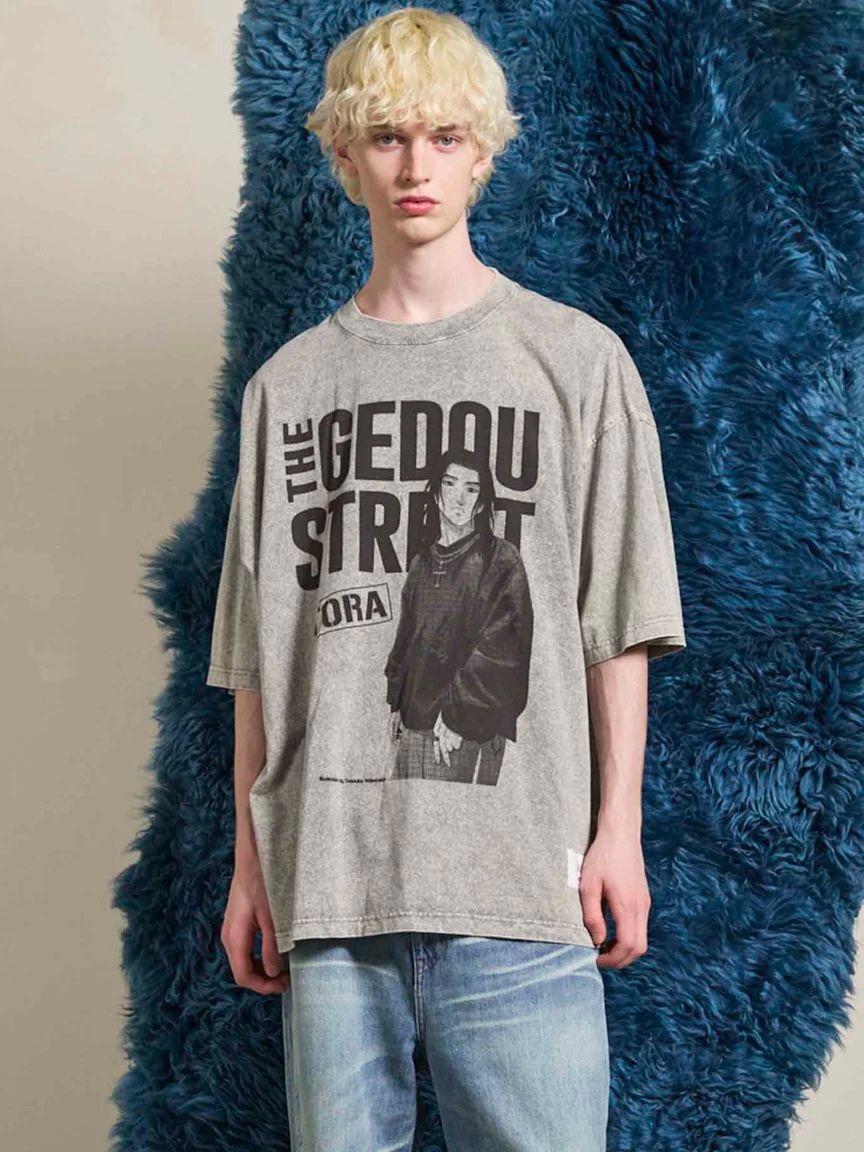 外道 ストリート 'トラ' Tシャツ / GEDOU STREET 'TORA' T-SHIRT / グレー