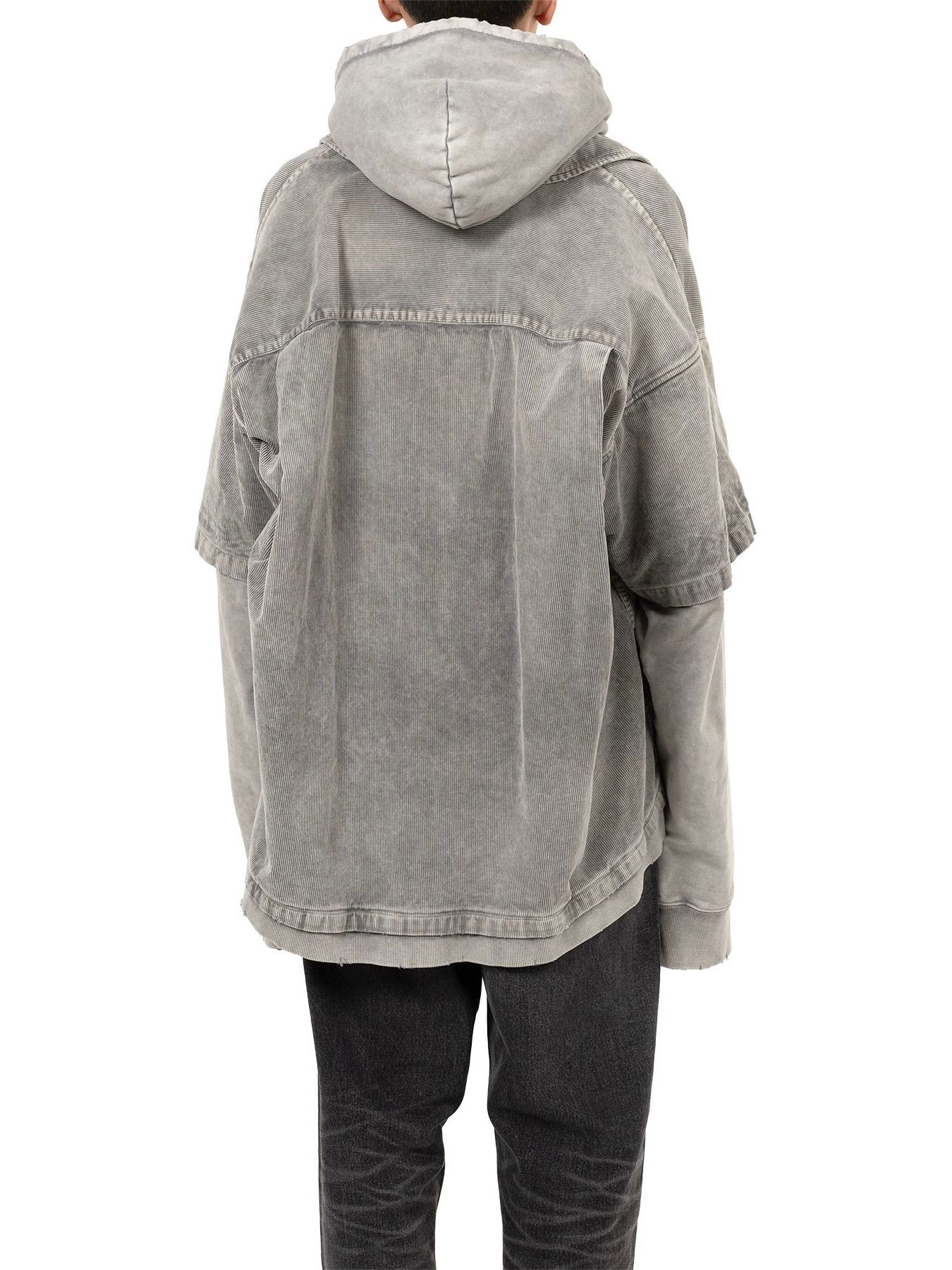【25AW】レイヤード コーデュロイ シャツ / LAYERED CORDUROY SHIRT / グレー