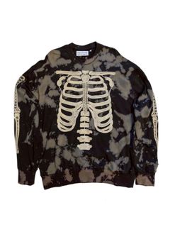 【26SS】コード 刺繍 コットン ブリーチ クルーネック セーター "ボーン" / CORD EMBROIDERED COTTON BLEACH CREWNECK SWEATER 'BONES / マルチ