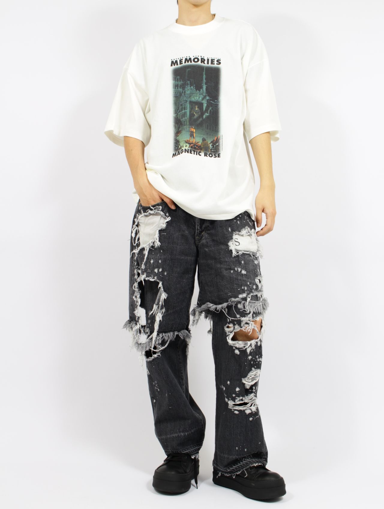 【26SS】"メモリーズ" 大友克洋 "磁気嵐" マグネットローズ Tシャツ / MEMORIES "MAGNETIC ROSE" S/SL Tee /ホワイト